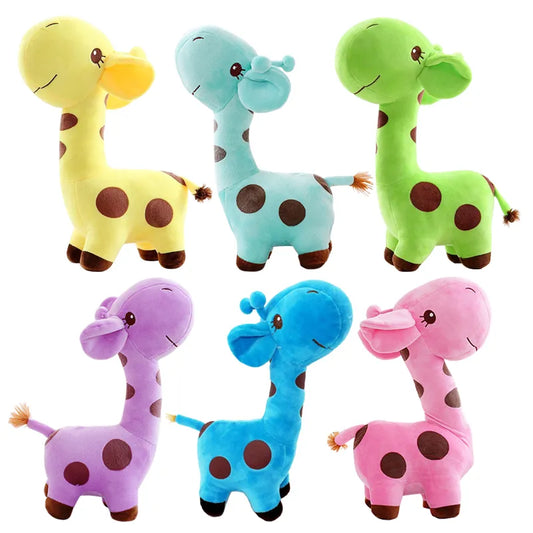 Cute Giraffe Plush Toy Pendant Soft Deer Stuffed Cartoon Animals Doll Baby Kids Toys Christmas Birthday Colorful Gifts